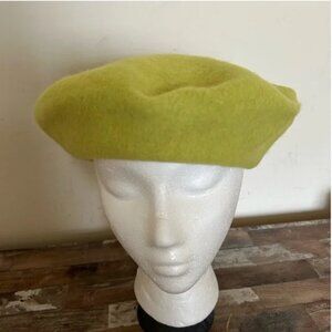 Free People Lime Green Beret